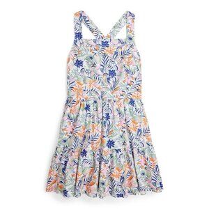 Polo Ralph Lauren sleeveless tropical printed linen blend dress